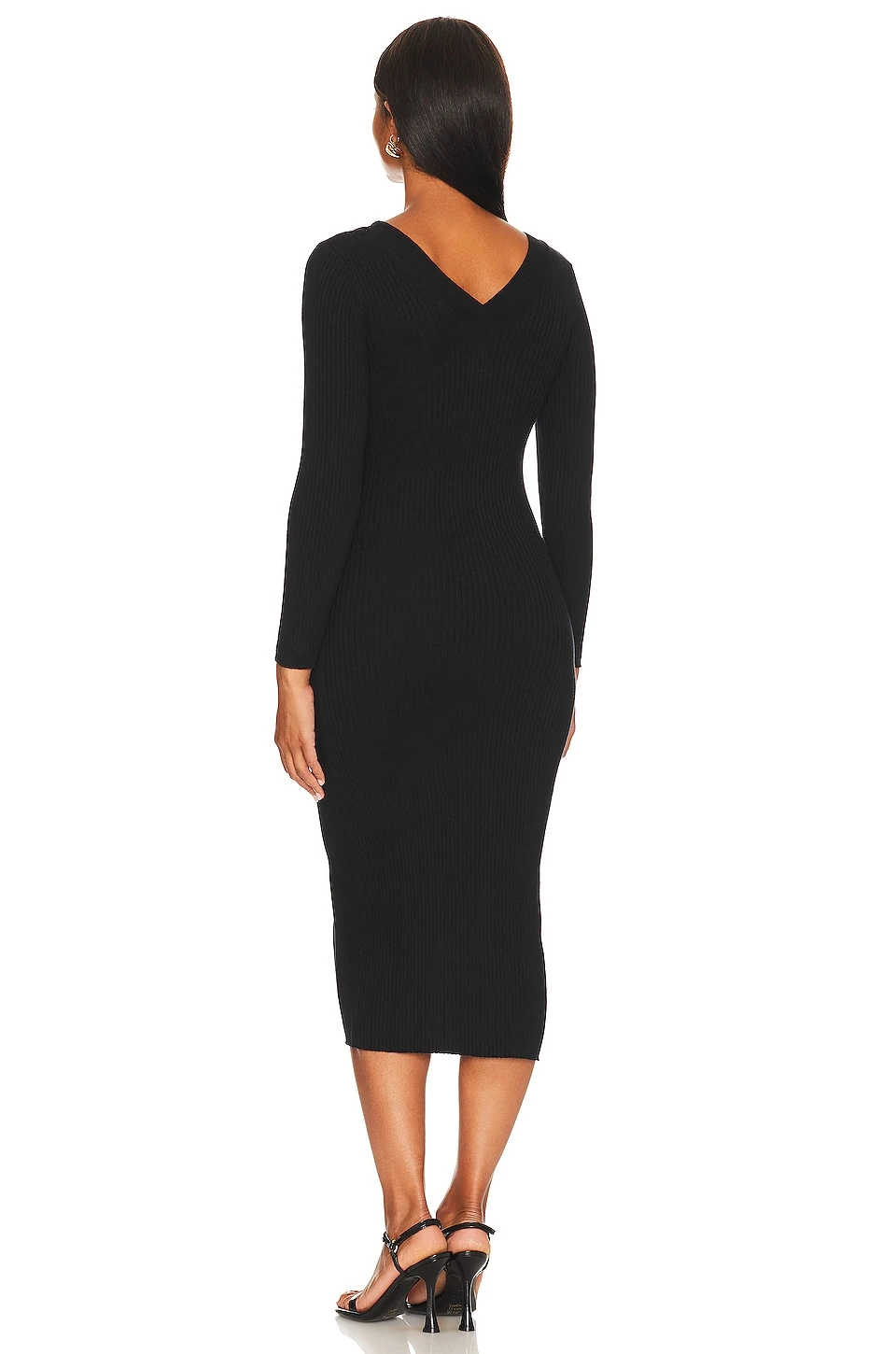 ROBE MI-LONGUE ISLA Black 3 ROBE MI-LONGUE ISLA Black – Image 3