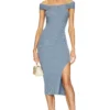 ROBE MI-LONGUE BELLA Dusty Blue