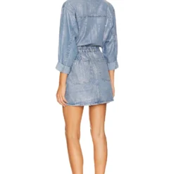 One Teaspoon ROBE MINI EN JEAN OLIVIA Metal Blue -Ravis Mode Soldes Boutique ONET WD136 V3