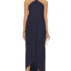 ROBE MAXI AIR LINEN Deep Navy