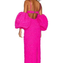 ROBE MAXI AVEC MANCHES AMOVIBLES Neon Pink 8 ROBE MAXI AVEC MANCHES AMOVIBLES Neon Pink -Ravis Mode Soldes Boutique PBTO WD214 V4