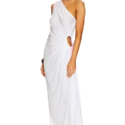ROBE UNE ÉPAULE DÉNUDÉE White 8 ROBE UNE ÉPAULE DÉNUDÉE White -Ravis Mode Soldes Boutique PITR WD100 V3