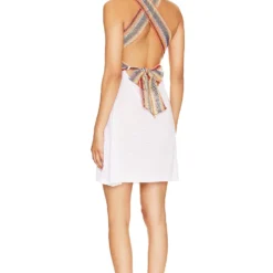 ROBE CROSSOVER HALTER White -Ravis Mode Soldes Boutique PITR WD102 V3