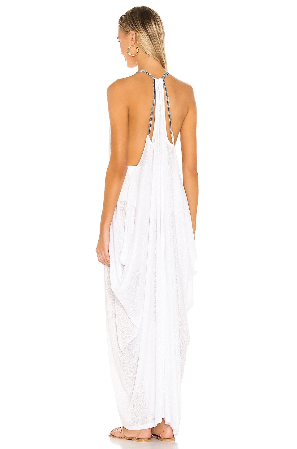 ROBE MAXI GRECIAN White Leopard 3 ROBE MAXI GRECIAN White Leopard – Image 3