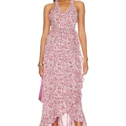ROBE MI-LONGUE TAMARA PINK BLOSSOM