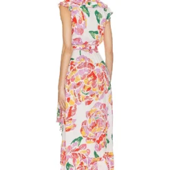 ROBE AUDE ORANGE MACRO PEONY 5 ROBE AUDE ORANGE MACRO PEONY -Ravis Mode Soldes Boutique PSTB WD256 V3