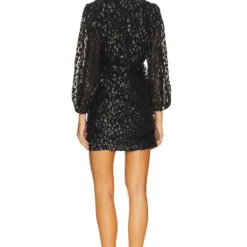 ROBE PIA Black Metallic -Ravis Mode Soldes Boutique RHOR WD120 V3