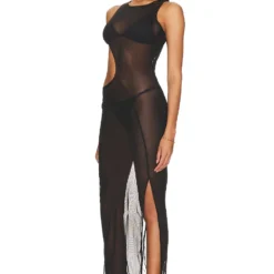 ROBE MI-LONGUE ALAIA Black -Ravis Mode Soldes Boutique RIOR WD1 V3