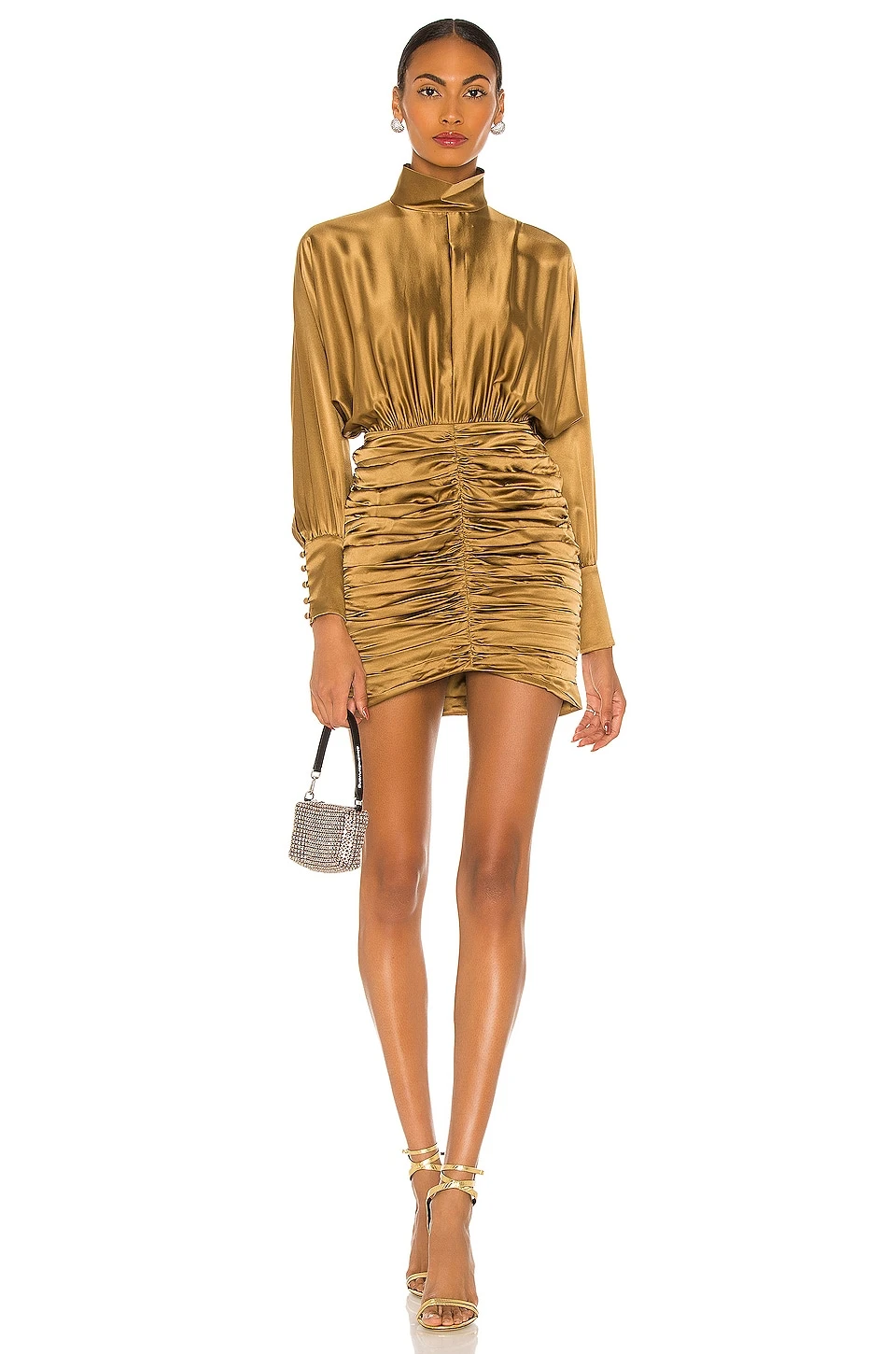 ROBE COURTE BARBARA Olive Green 4 ROBE COURTE BARBARA Olive Green – Image 4