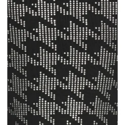 ROBE MIMI Black & Silver Houndstooth -Ravis Mode Soldes Boutique ROFR WD423 V4