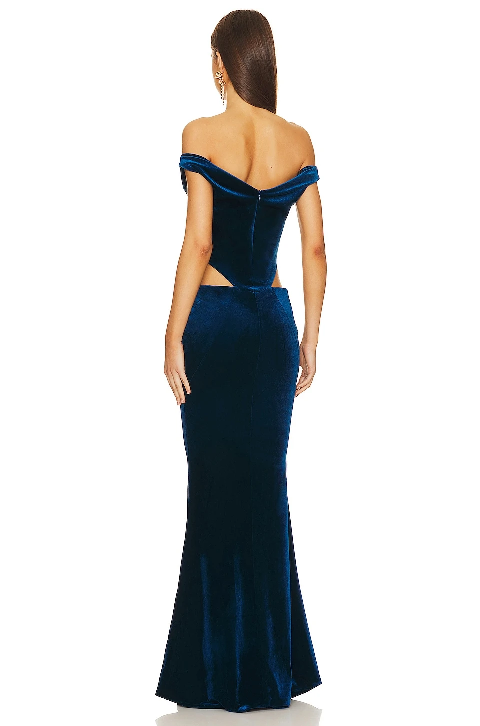 ROBE MAXI VELOURS GIADA Navy 3 ROBE MAXI VELOURS GIADA Navy – Image 3