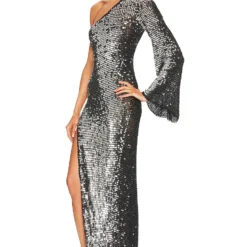 ROBE CELESTE Black & Silver -Ravis Mode Soldes Boutique ROFR WD460 V3