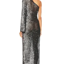 ROBE CELESTE Black & Silver -Ravis Mode Soldes Boutique ROFR WD460 V4