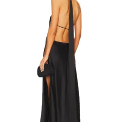 ROBE MAXI JAGGER Black -Ravis Mode Soldes Boutique ROFR WD473 V3