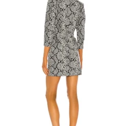 ROBE COURTE WILLA Silver Snakeskin -Ravis Mode Soldes Boutique ROFR WD68 V3