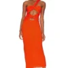 ROBE MI-LONGUE MIRABELLE Tangerine