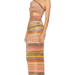 ROBE MAXI CORZO Rainbow Multi -Ravis Mode Soldes Boutique RONR WD593 V3