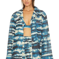 ROBE VALENTINA Blue Tye Dye Multi