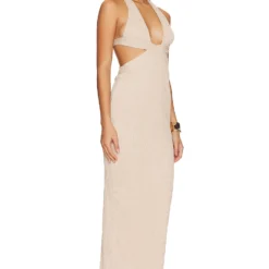 ROBE MAXI WILLOW PLUNGE Gold 5 ROBE MAXI WILLOW PLUNGE Gold -Ravis Mode Soldes Boutique RUMR WD29 V2