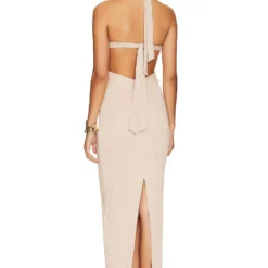 ROBE MAXI WILLOW PLUNGE Gold 6 ROBE MAXI WILLOW PLUNGE Gold -Ravis Mode Soldes Boutique RUMR WD29 V3