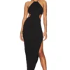 ROBE MAXI WILLOW CUT OUT Black