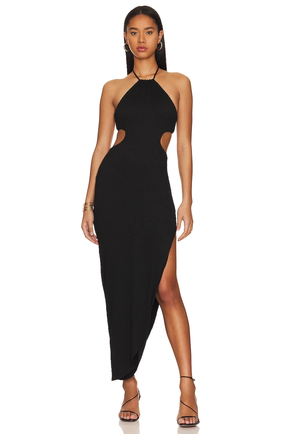 ROBE MAXI WILLOW CUT OUT Black 1 ROBE MAXI WILLOW CUT OUT Black