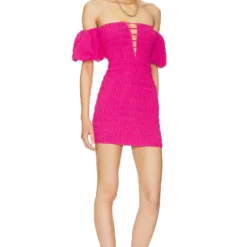 ROBE COURTE SEVINA Fuchsia 4 ROBE COURTE SEVINA Fuchsia -Ravis Mode Soldes Boutique RUNR WD5 V2