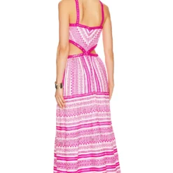 ROBE MAXI DARYNDA Fuchsia -Ravis Mode Soldes Boutique SAYR WD440 V3