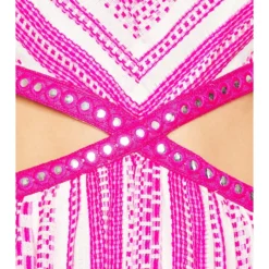 ROBE MAXI DARYNDA Fuchsia -Ravis Mode Soldes Boutique SAYR WD440 V4