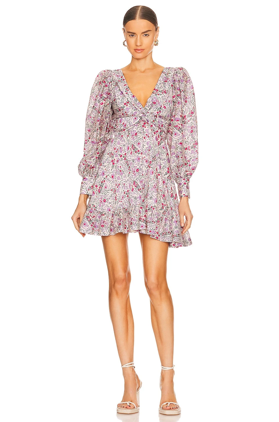 ROBE COURTE JANET Ivory Print 2 ROBE COURTE JANET Ivory Print – Image 2