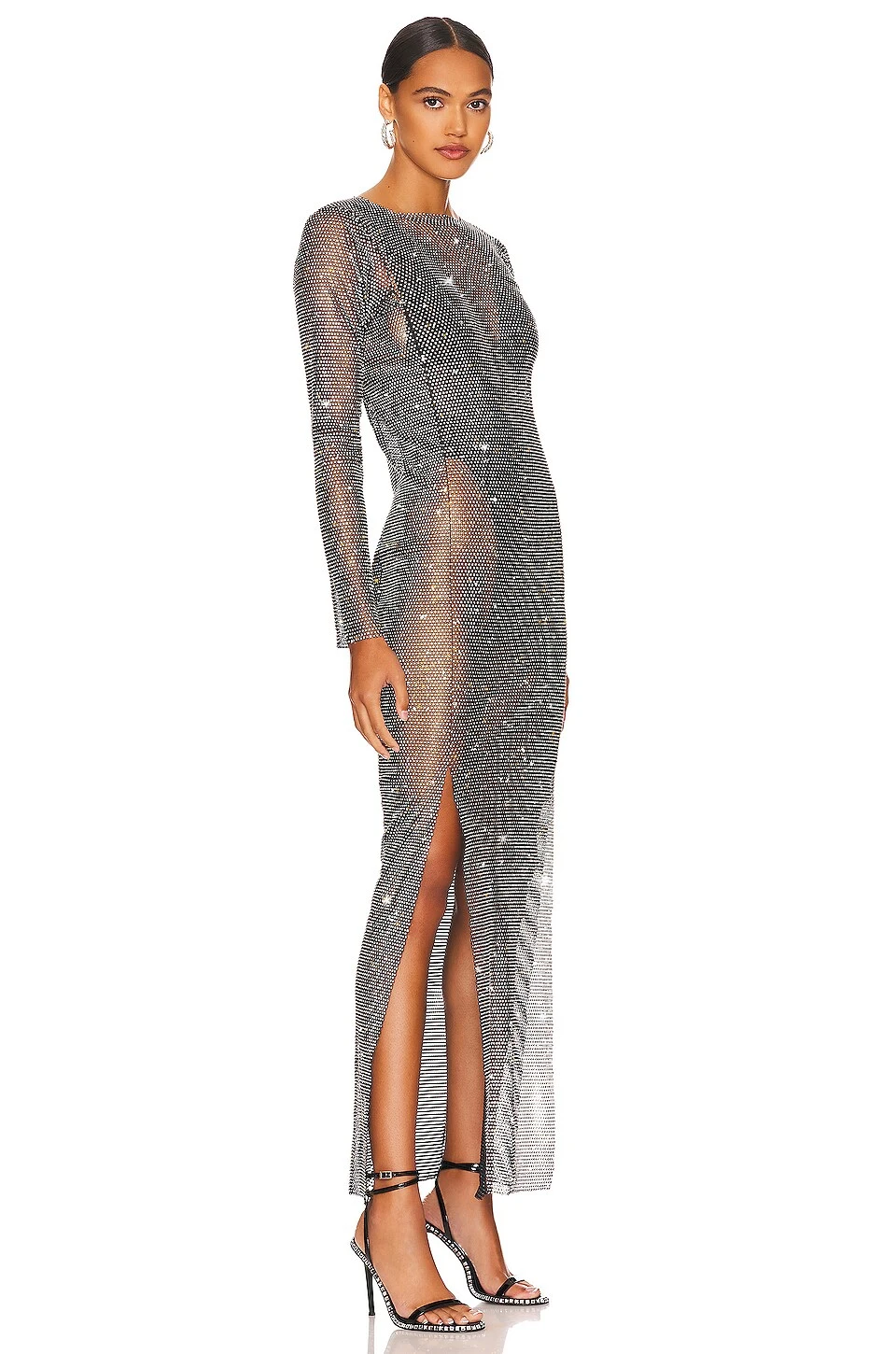 ROBE MAXI DIAMONDS Black 2 ROBE MAXI DIAMONDS Black – Image 2