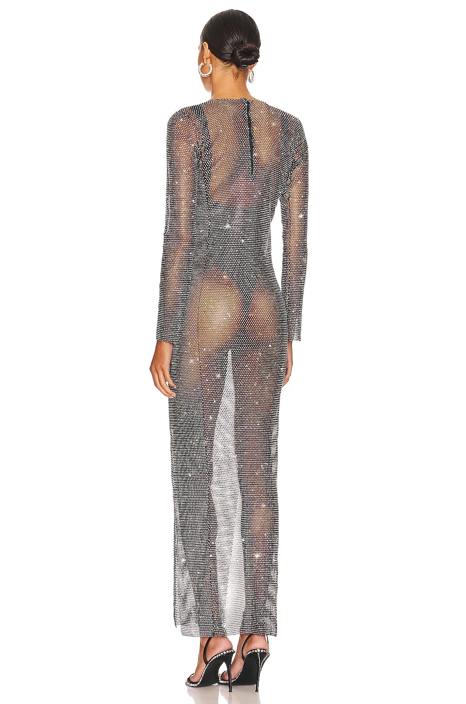 ROBE MAXI DIAMONDS Black 3 ROBE MAXI DIAMONDS Black – Image 3