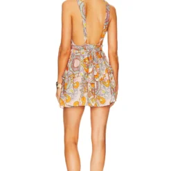 ROBE COURTE JACKIE Havana Aquarelle 5 ROBE COURTE JACKIE Havana Aquarelle -Ravis Mode Soldes Boutique SDRE WD183 V3