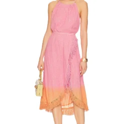 ROBE ADELA Dubai Tie Dye Pink Orange