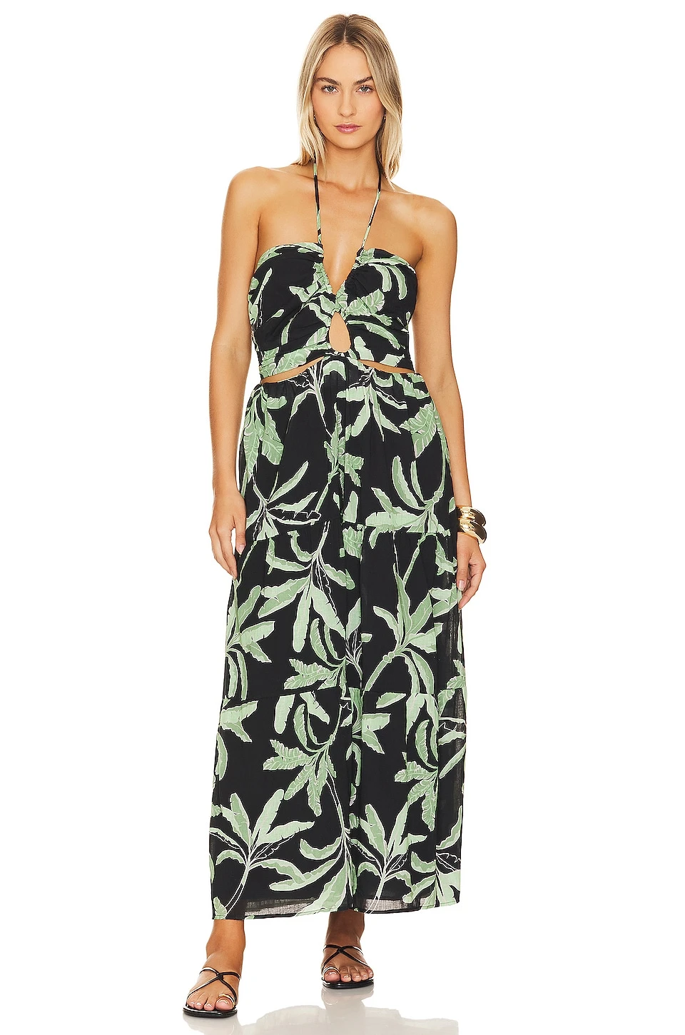 Seafolly ROBE PALM PARADISE Black 1 Seafolly ROBE PALM PARADISE Black