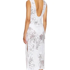 Seafolly ROBE MI-LONGUE ISLANDS White 5 Seafolly ROBE MI-LONGUE ISLANDS White -Ravis Mode Soldes Boutique SEAF WD55 V3