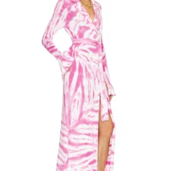 ROBE CARDIGAN GLORIA White Pink Swirl Td 4 ROBE CARDIGAN GLORIA White Pink Swirl Td -Ravis Mode Soldes Boutique SERR WD72 V2