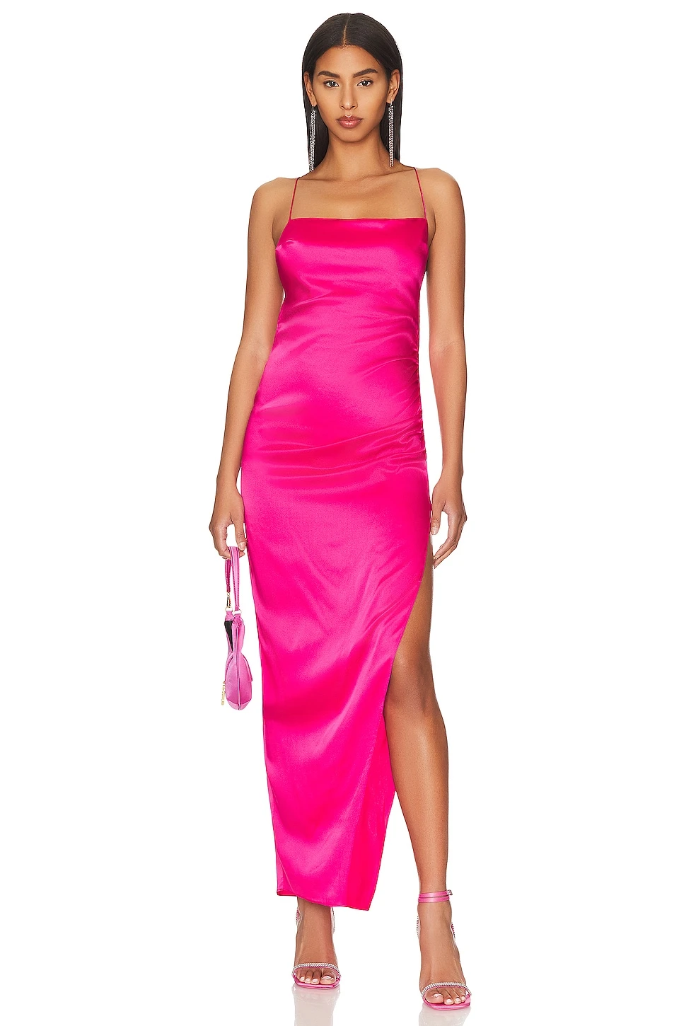 ROBE MAXI CELINO Fuschia Purple 1 ROBE MAXI CELINO Fuschia Purple