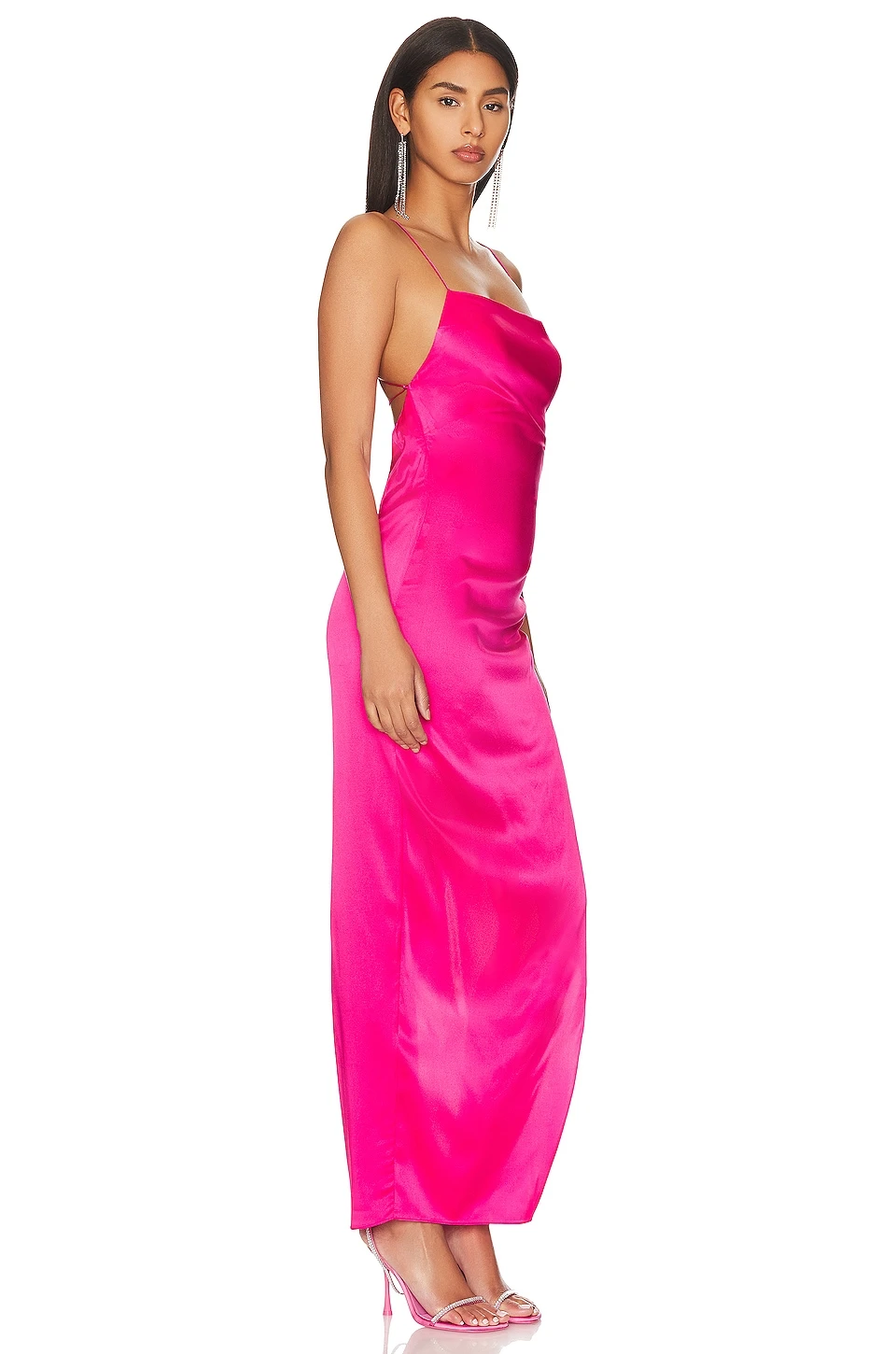 ROBE MAXI CELINO Fuschia Purple 2 ROBE MAXI CELINO Fuschia Purple – Image 2