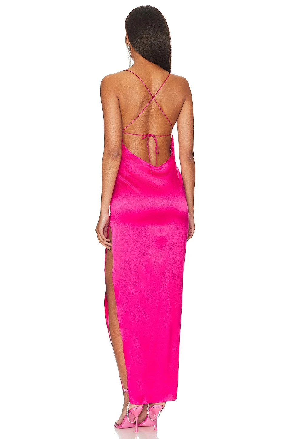 ROBE MAXI CELINO Fuschia Purple 3 ROBE MAXI CELINO Fuschia Purple – Image 3