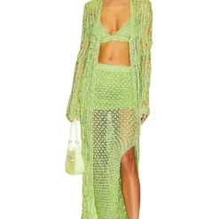 ROBE GILET CROCHET ALLISON Lime