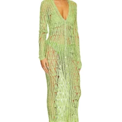 ROBE GILET CROCHET ALLISON Lime -Ravis Mode Soldes Boutique SERR WK40 V3