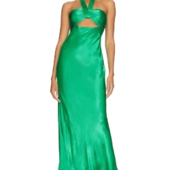 Shona Joy ROBE MIDI DOS-NU AVEC FRONCES LANA Cocoa -Ravis Mode Soldes Boutique SHON WD492 V1