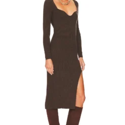 ROBE MARIANA Brazil Nut -Ravis Mode Soldes Boutique SKIR WD9 V2