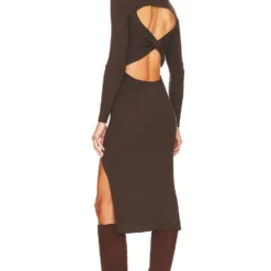 ROBE MARIANA Brazil Nut -Ravis Mode Soldes Boutique SKIR WD9 V3