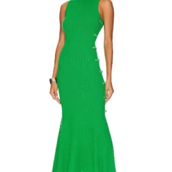 ROBE ANGELA Green -Ravis Mode Soldes Boutique SLEE WD215 V3