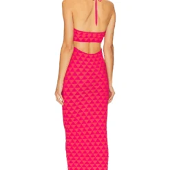 Solid & Striped ROBE MI-LONGUE THE KIANA Texture Geo -Ravis Mode Soldes Boutique SLST WD84 V3