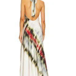 ROBE MAXI SHERYL Multi Linear Distortion 5 ROBE MAXI SHERYL Multi Linear Distortion -Ravis Mode Soldes Boutique SLVC WD8 V3