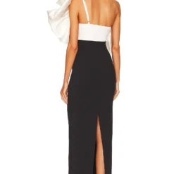 ROBE ELLIS Cream & Black -Ravis Mode Soldes Boutique SOLA WD225 V4