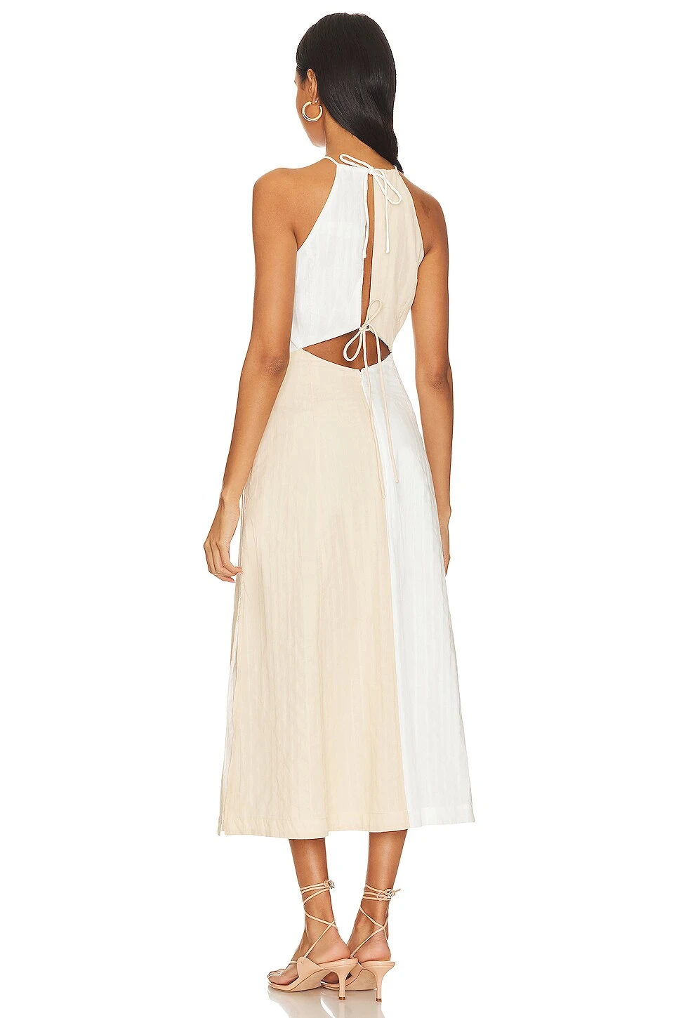 ROBE MI-LONGUE DESTINE Milk Tea 3 ROBE MI-LONGUE DESTINE Milk Tea – Image 3